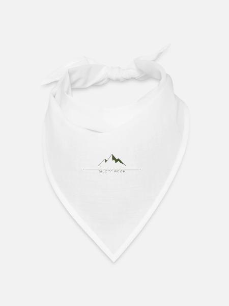 Silent Peak Olive - Bandana Dreieckstuch - Weiß