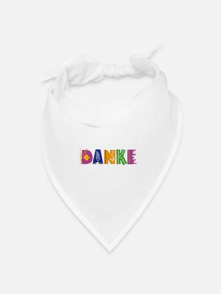 DANKE - Bandana Dreieckstuch - Weiß