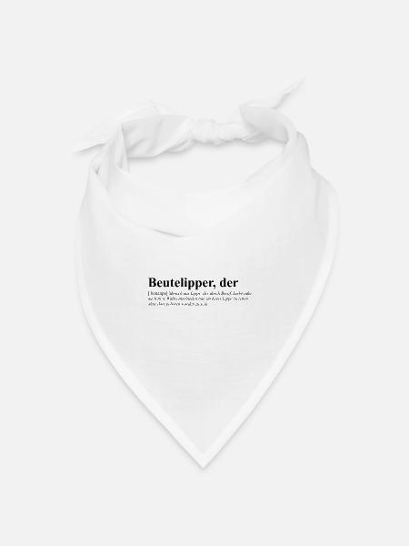 Beutelipper - Wörterbuch - Bandana Dreieckstuch - Weiß