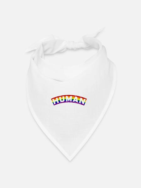 Human Pride Flag Design - Bandana Dreieckstuch - Weiß