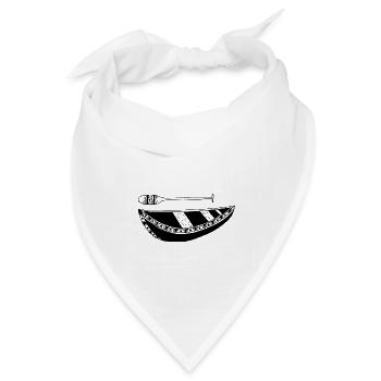 Kanu und Kajak Souvenir und Geschenk - Bandana Dreieckstuch - Weiß - Vorne