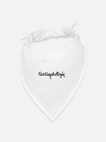 Lieblingskollegin - Bandana Dreieckstuch - Weiß