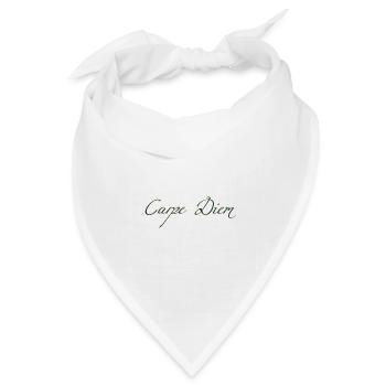 Carpe Diem - Bandana Dreieckstuch - Weiß - Vorne