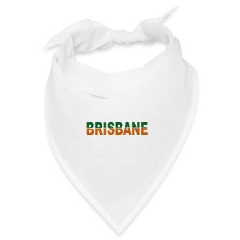 BRISBANE - Queensland - Australia - Bandana Dreieckstuch - Weiß - Vorne