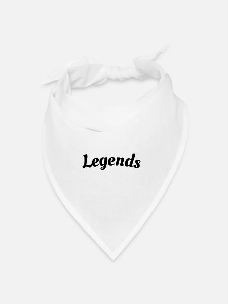Legends Schriftzug - Bandana Dreieckstuch - Weiß