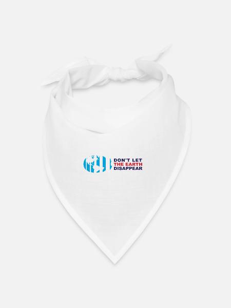 Lass die Erde nicht verschwinden - Bandana Dreieckstuch - Weiß