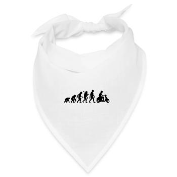 Roller Evolution - Mofa Moped Scooter Fahren - Bandana Dreieckstuch - Weiß - Vorne
