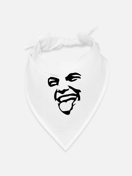 Gesichts - Bandana Dreieckstuch - Weiß