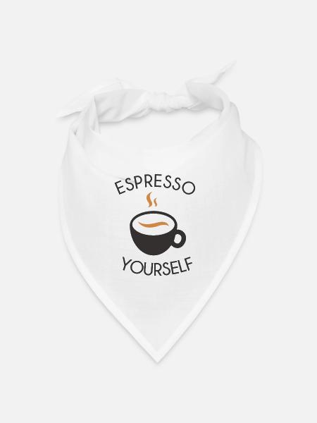 Espresso yourself - Bandana Dreieckstuch - Weiß