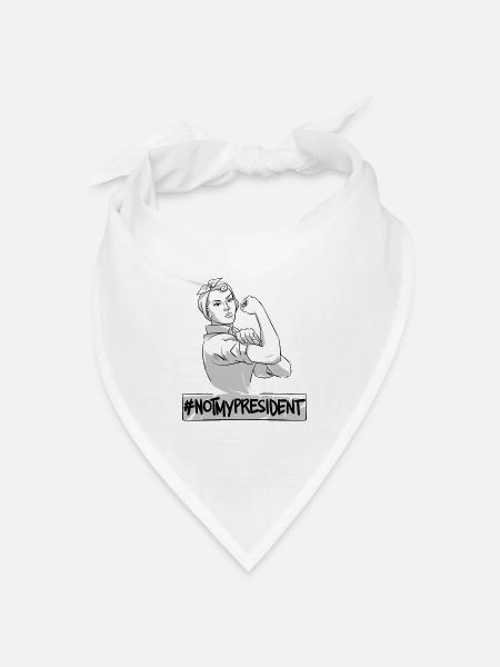Nicht mein Präsident Politische feministische Frauenrechte - Bandana Dreieckstuch - Weiß