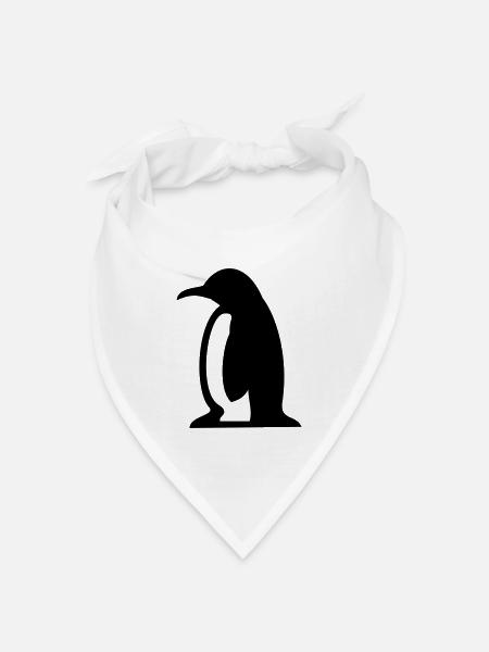 Pinguin Geschenk - Bandana Dreieckstuch - Weiß
