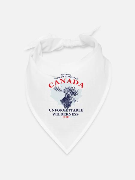 CANADA - MOOSE - Bandana Dreieckstuch - Weiß
