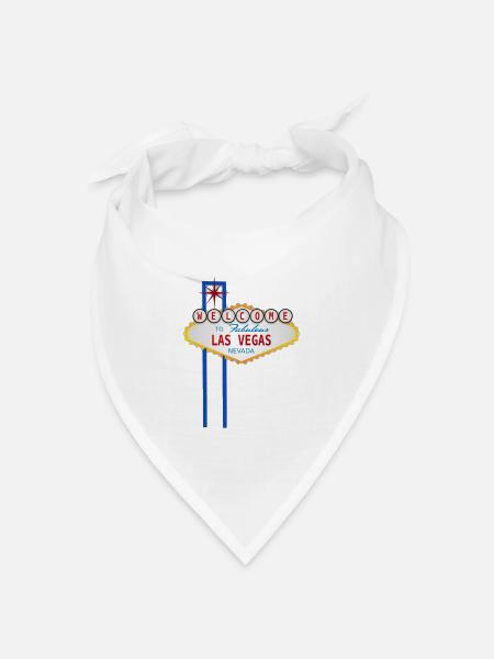 Las Vegas! Geschenk Idee Geschenkidee - Bandana Dreieckstuch - Weiß