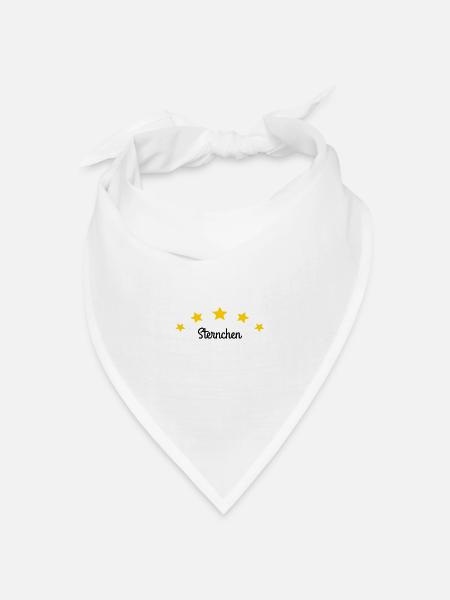Sternchen - Bandana Dreieckstuch - Weiß