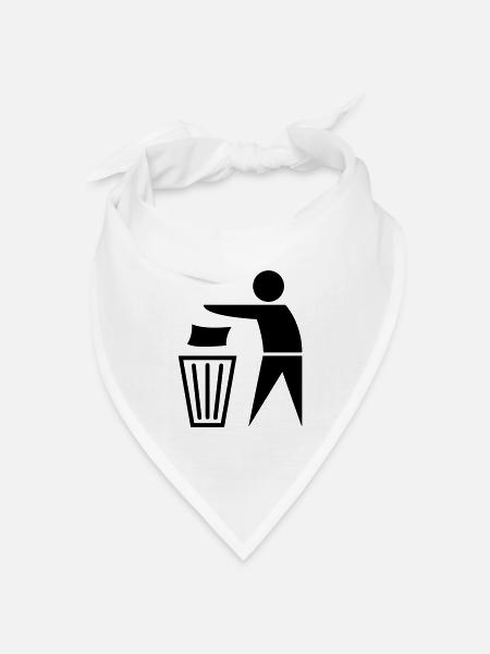 garbage_can - Bandana Dreieckstuch - Weiß