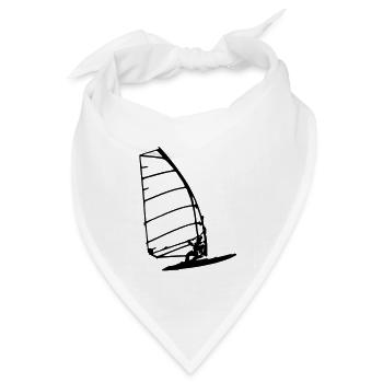 Windsurfing 1 - Bandana Dreieckstuch - Weiß - Vorne