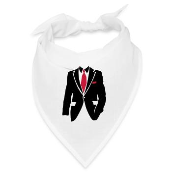 Anzug Geschäftsmann 2105 - Bandana Dreieckstuch - Weiß - Vorne