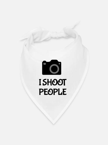 Shoot People - Bandana Dreieckstuch - Weiß