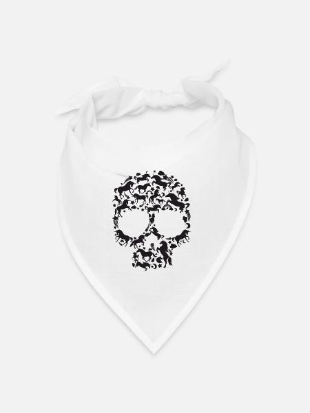 SKULL UNICORN - Bandana Dreieckstuch - Weiß
