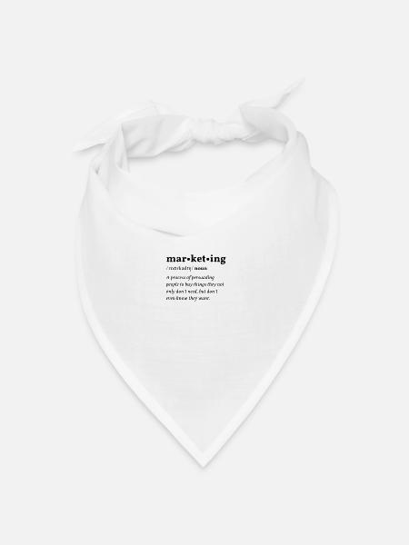 Marketing (Vermarktung) Clean Edition - Bandana Dreieckstuch - Weiß