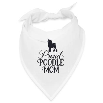 Stolze Pudel Mama 01 - Bandana Dreieckstuch - Weiß - Vorne