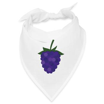 Brombeere - Bandana Dreieckstuch - Weiß - Vorne