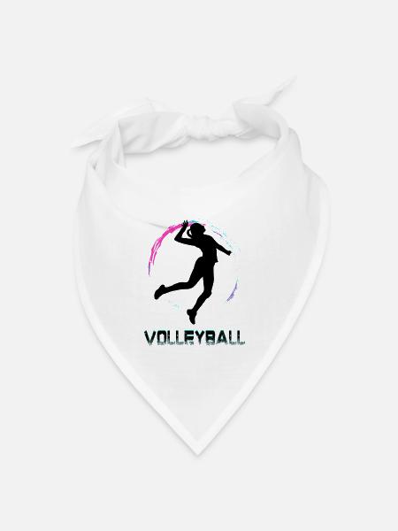 Volleyball - Bandana Dreieckstuch - Weiß