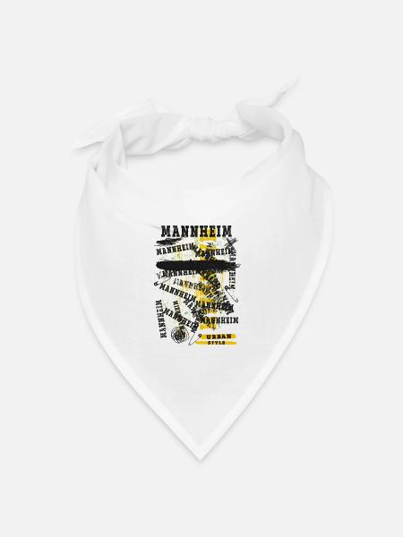 Mannheim Deutschland Stadt Skyline Heimat Liebe - Bandana Dreieckstuch - Weiß
