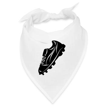 Fußballschuh transparente Schattenfigur - Bandana Dreieckstuch - Weiß - Vorne