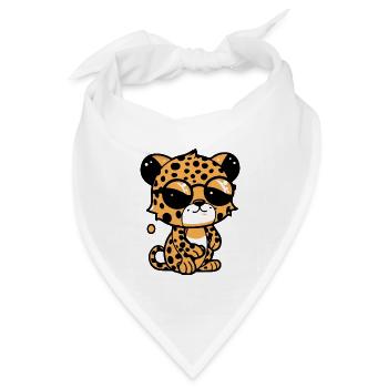 Zoolto der Leopard - Bandana Dreieckstuch - Weiß - Vorne
