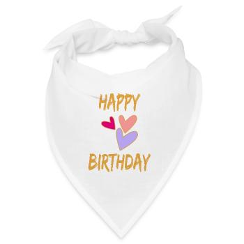 18. 18 JAHRE ALT. 18-JÄHRIGES JUBILÄUM. GEBURTSTAG 18 JAHRE. - Bandana Dreieckstuch - Weiß - Vorne