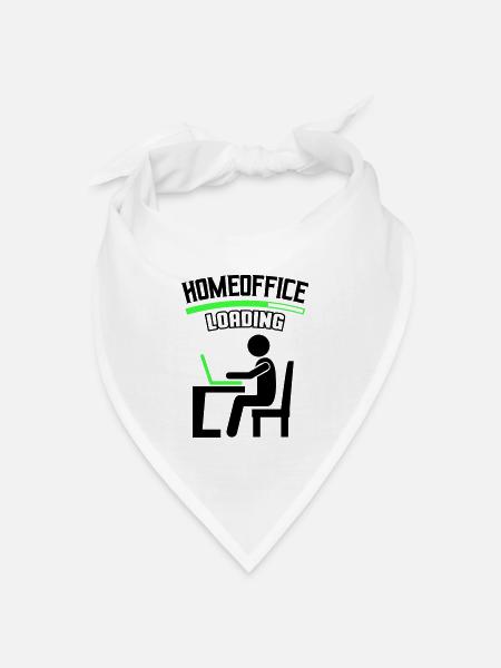 Arbeit Büro Homeoffice Loading - Bandana Dreieckstuch - Weiß