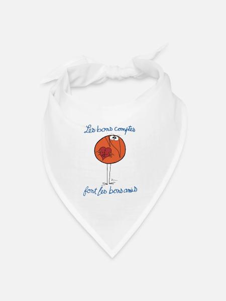 Die richtigen Konten - Bandana Dreieckstuch - Weiß