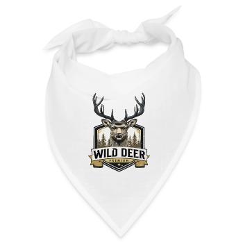 Majestätischer Wildhirsch - Bandana Dreieckstuch - Weiß - Vorne