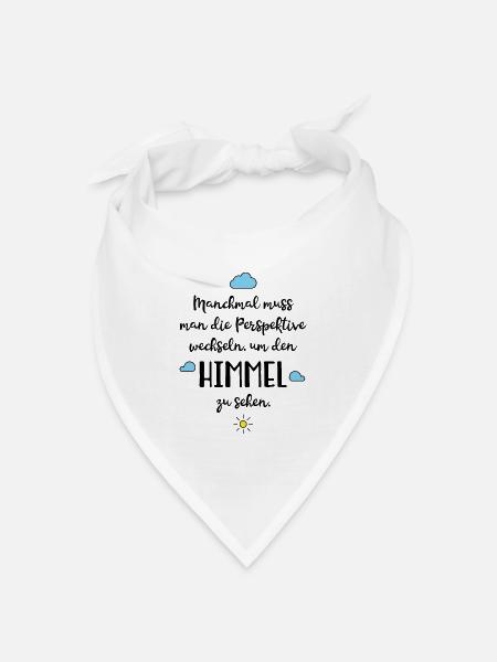 Positive Sprüche - Bandana Dreieckstuch - Weiß