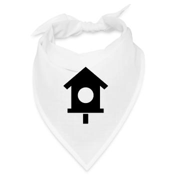 Vogelhaus - Bandana Dreieckstuch - Weiß - Vorne