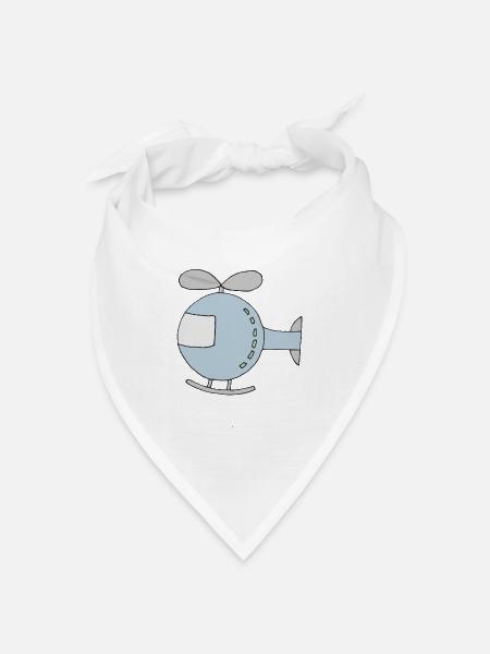 Verspieltes Helikopter Design für Kinder - Bandana Dreieckstuch - Weiß