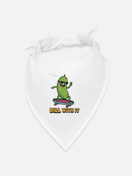 Gurken-Vibes - Bandana Dreieckstuch - Weiß