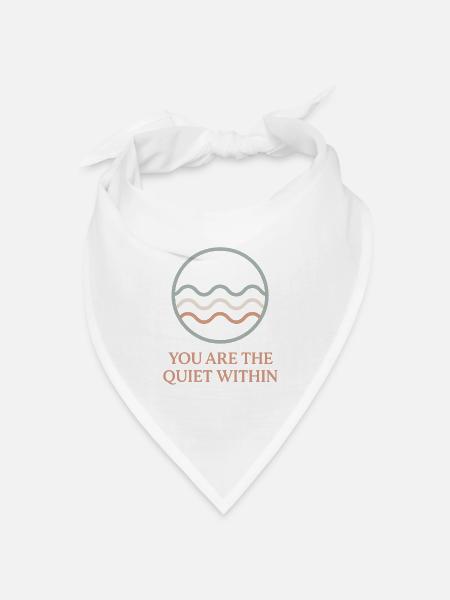 Stille Innerwelt Wellen - Bandana Dreieckstuch - Weiß