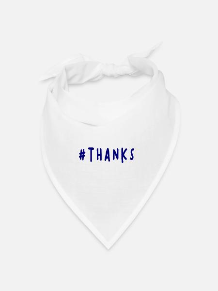 VIELEN DANK. DANKE. VIELEN DANK. JAHRESTAG. GEBURT. - Bandana Dreieckstuch - Weiß