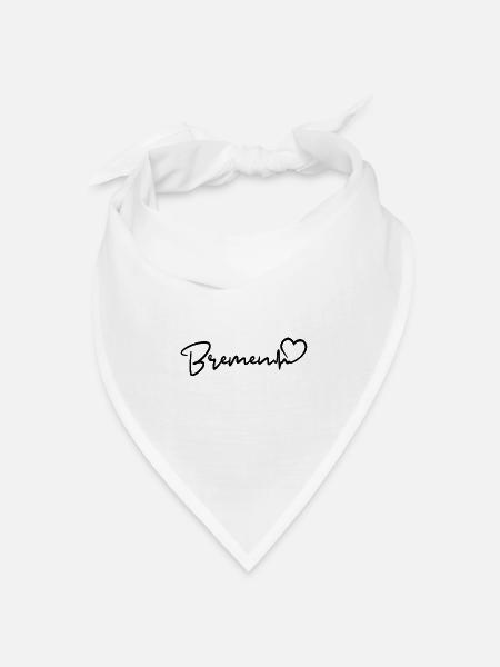 Bremen Herzschlag Hansestadt Bremen - Bandana Dreieckstuch - Weiß