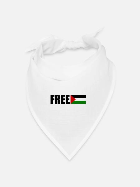Free palestine - Bandana Dreieckstuch - Weiß