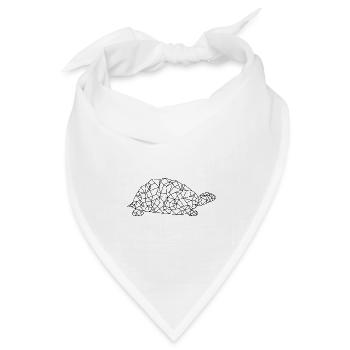 Turtle Polygon - Bandana Dreieckstuch - Weiß - Vorne