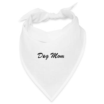 DOG MOM - Bandana Dreieckstuch - Weiß - Vorne