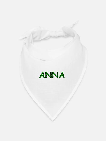 Vorname "Anna" - Neon Style - Bandana Dreieckstuch - Weiß