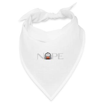 Gans Nope Mittelfinger Böse Beleidigung Ente Frech - Bandana Dreieckstuch - Weiß - Vorne