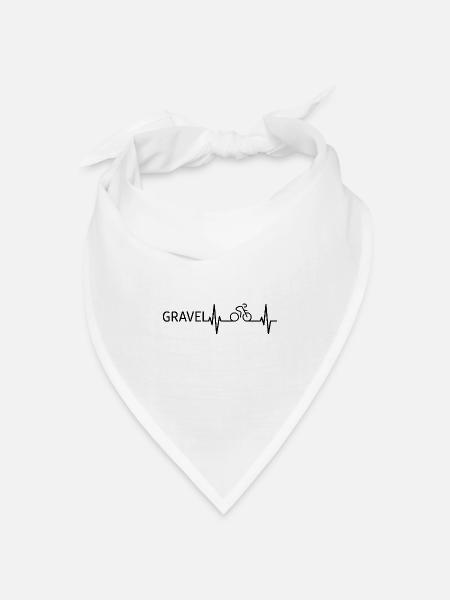 Gravel Heartbeat - Bandana Dreieckstuch - Weiß