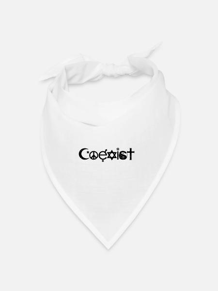 Coexist - Bandana Dreieckstuch - Weiß