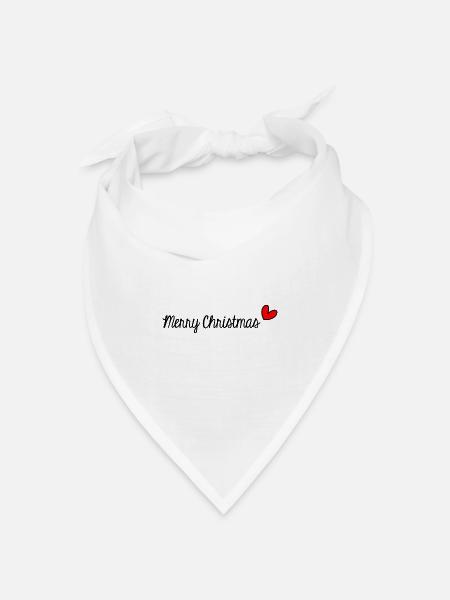 FROHE WEIHNACHTEN. WEIHNACHTEN. FROHE WEIHNACHTEN. NEUJAHRSTAG. - Bandana Dreieckstuch - Weiß
