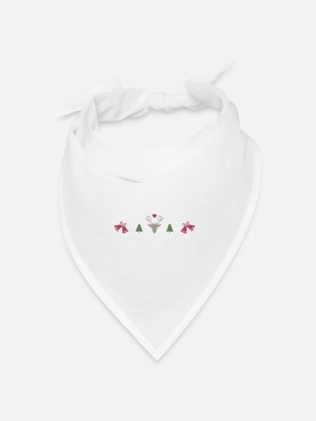 Lustige kleine Geschenke zu Weihnachten - Bandana Dreieckstuch - Weiß
